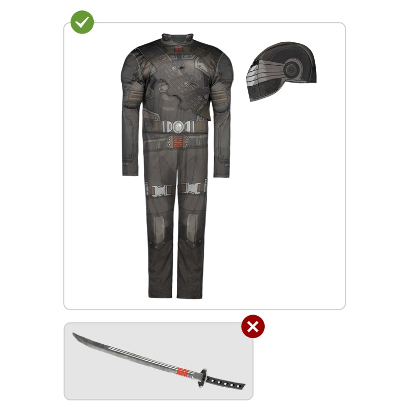 Disfraz de Snake Eyes de Gi Joe para hombre Contenido