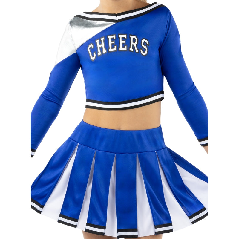 Disfraz de Animadora USA azul para niña Detalle