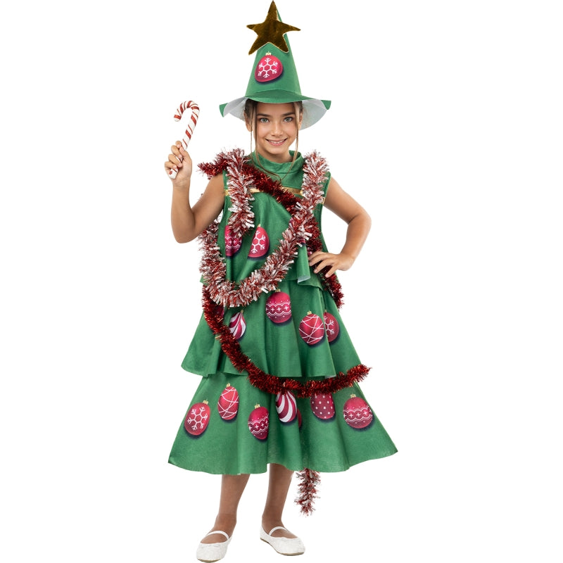 Disfraz de Árbol Navideño para niña Bis