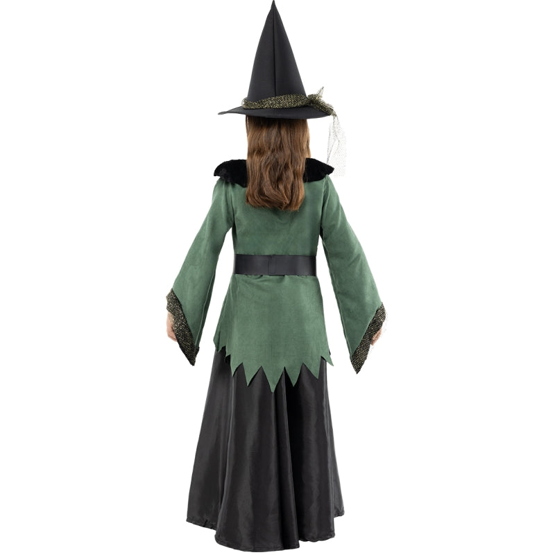 Disfraz de Bruja Deluxe para niña Espalda