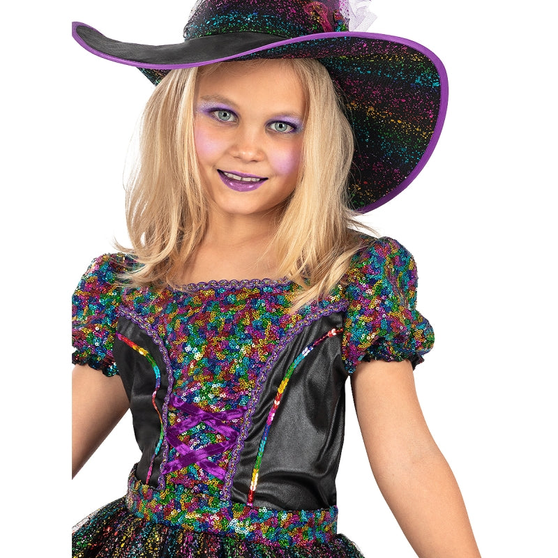 Disfraz de Brujita Colores para niña Detalle