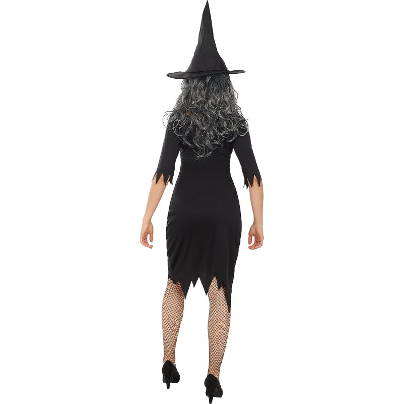 Disfraz de Bruja Negra para mujer Espalda