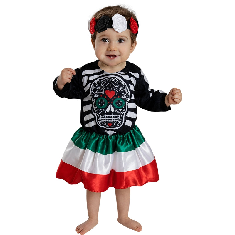 Disfraz de Catrina Valentina para bebé Bis