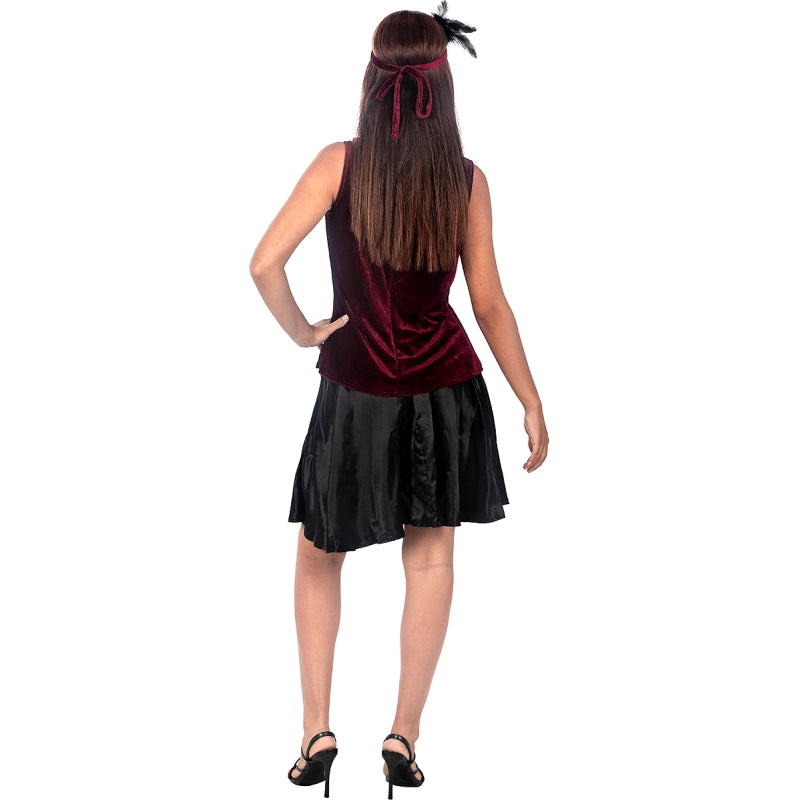 Disfraz de Charlestón Elegante para mujer Espalda