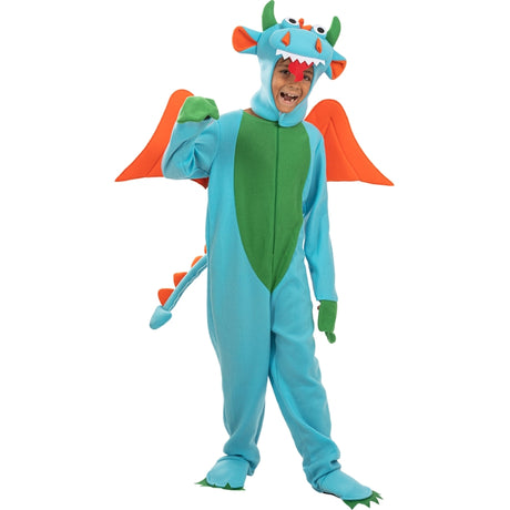 Disfraz de Dragón Azul Kigurumi infantil Bis