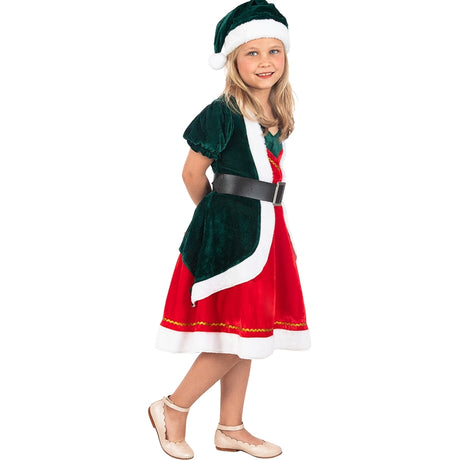 Disfraz de Elfa Navidad Deluxe para niña Perfil