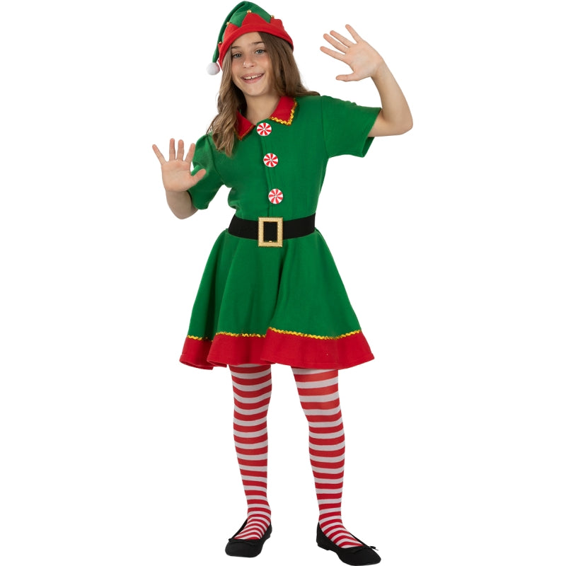 Disfraz de Elfa Navideña para niña Bis