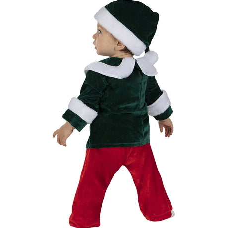 Disfraz de Elfo Navidad Deluxe para bebé Espalda