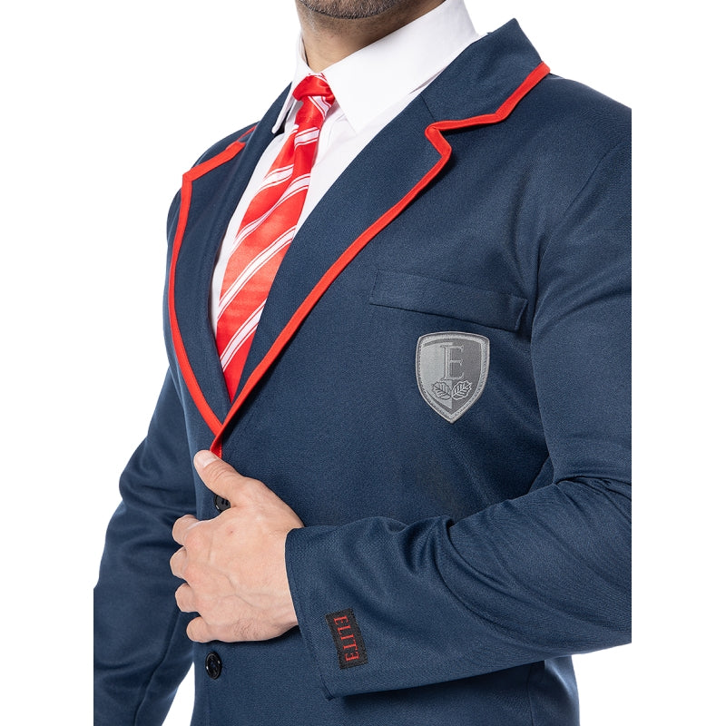 Disfraz de Élite estudiante - Netflix para hombre Escudo