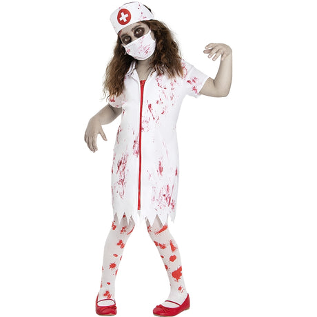 Disfraz de Doctora Zombie Sangrienta para niña