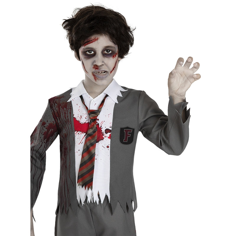 Disfraz de Estudiante Zombie Sangriento para niño Detalle