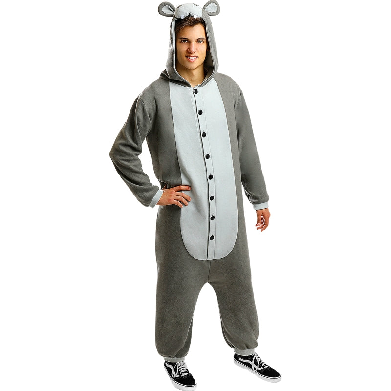 Disfraz de Pijama Hipopótamo Onesie adulto unisex Hombre