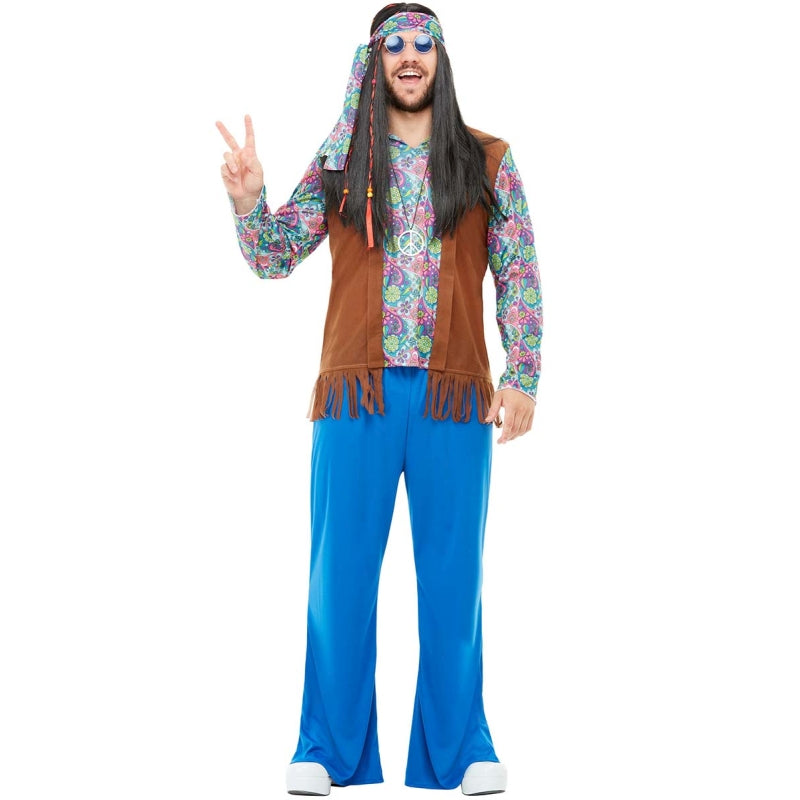 Disfraz de Hippie Paz y Amor para hombre Bis