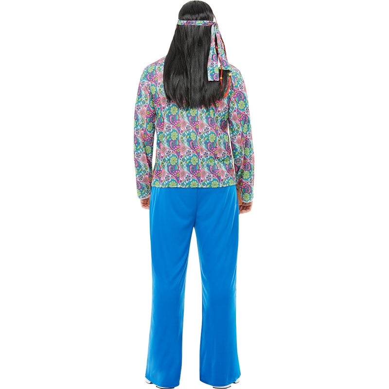 Disfraz de Hippie Paz y Amor para hombre Espalda