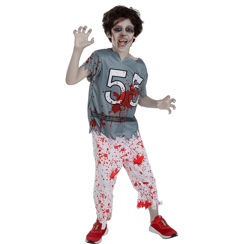 Disfraz de Jugador de Rugby Zombie para niño Bis