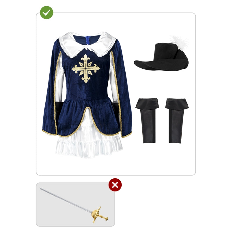 Disfraz de Mosquetera de la Orden para mujer Contenido