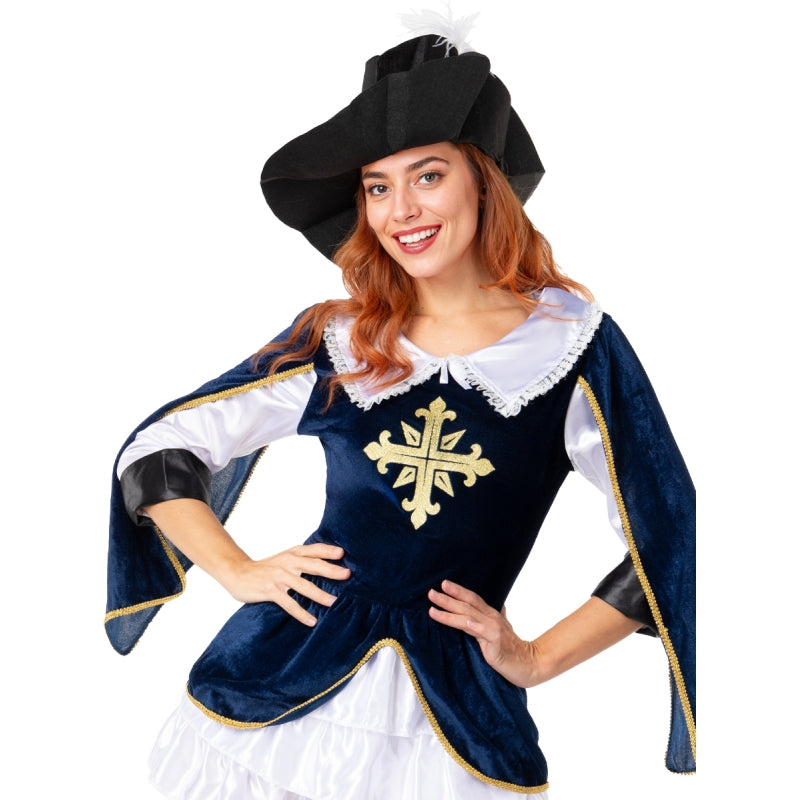 Disfraz de Mosquetera de la Orden para mujer Detalle