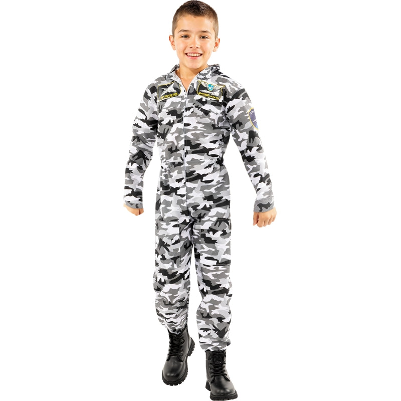 Disfraz de Piloto Caza Camuflaje para niño Bis