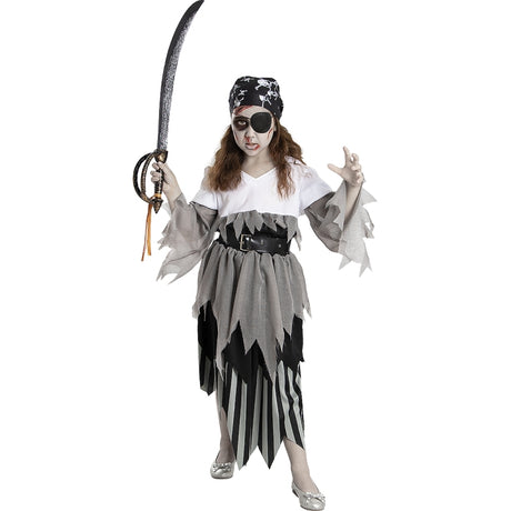 Disfraz de Pirata Zombie para niña