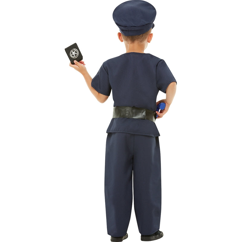 Disfraz de Oficial de Policía Unisex infantil Espalda