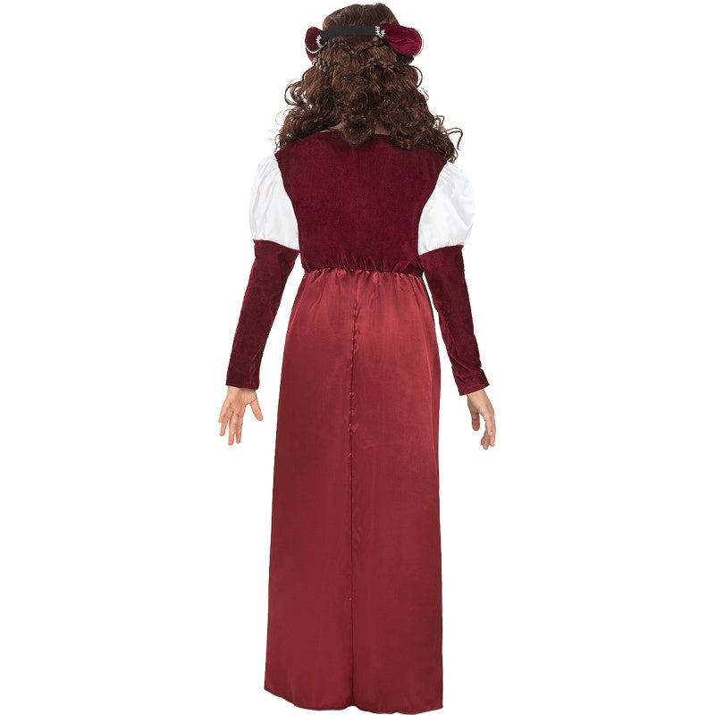 Disfraz de Princesa Medieval Jimena para niña Espalda