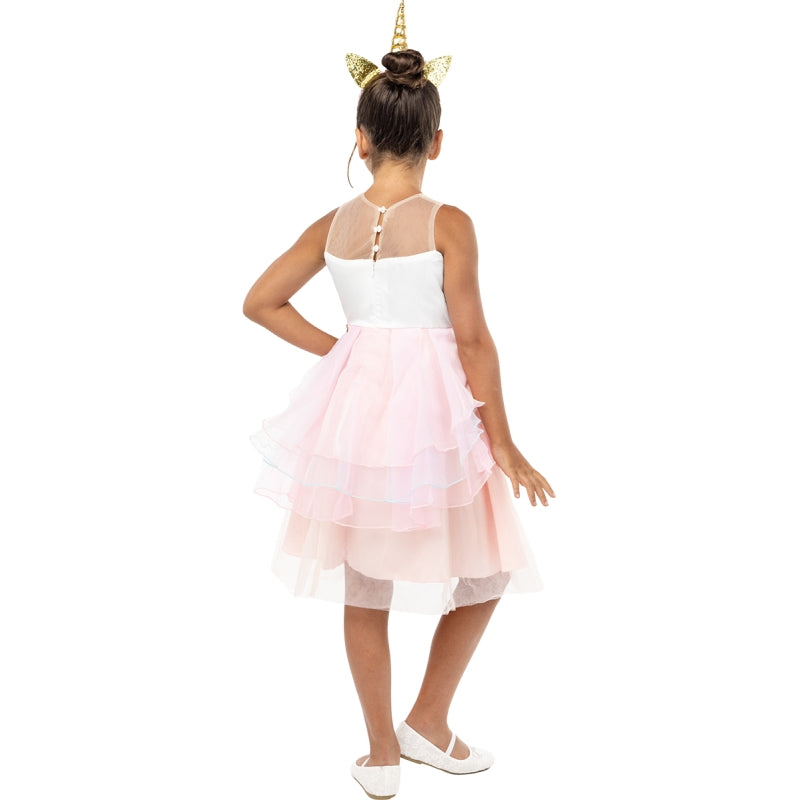 Disfraz de Iris Princesa Unicornio para niña Espalda