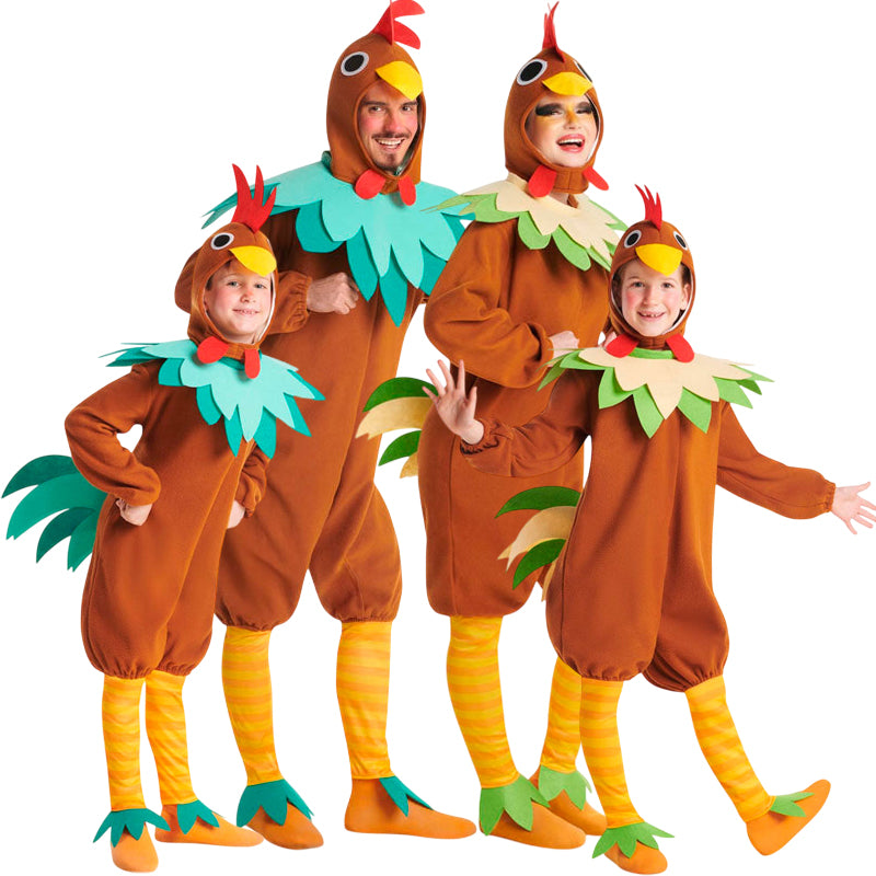 Disfraces Gallos y Gallinas Marrones para grupos y familias