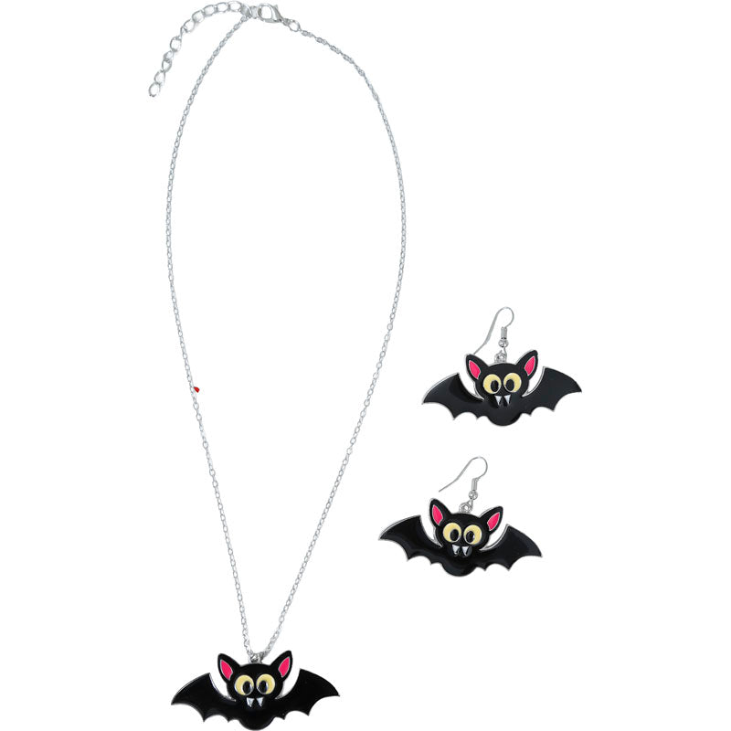 Kit Pendientes y collar murciélagos Packaging