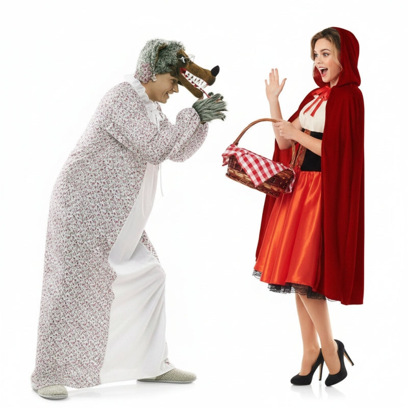 Costumi di coppia Lupo e Cappuccetto Rosso