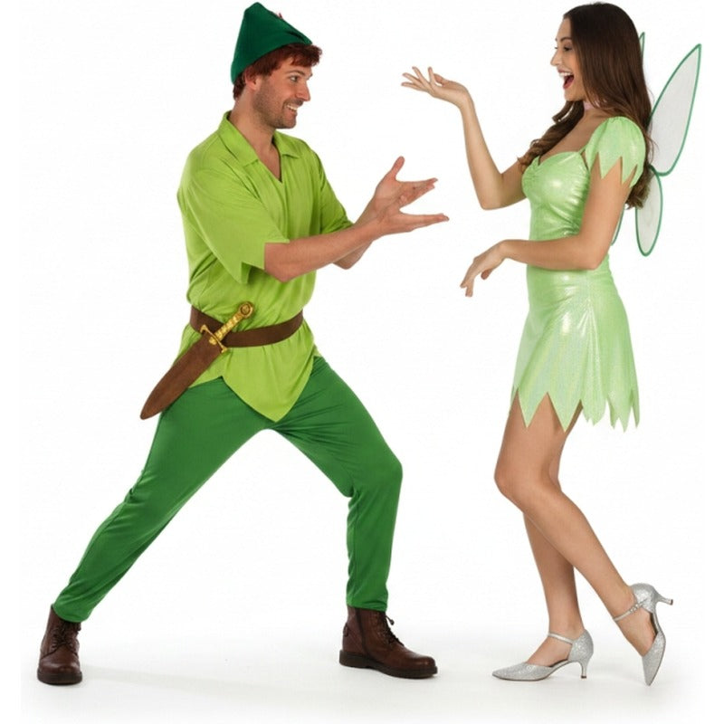 Costumi di coppia Peter Pan e Fata Verde Trilli
