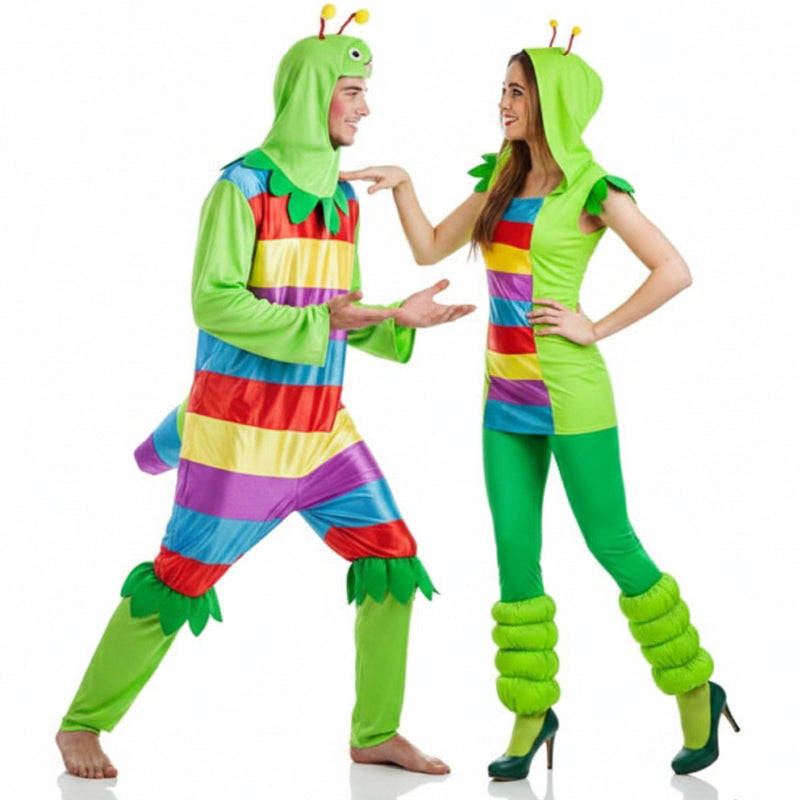 Costumi di coppia vermi multicolor