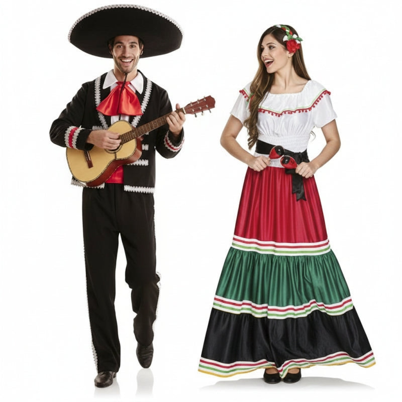Costumi di coppia Messicani tradizionali
