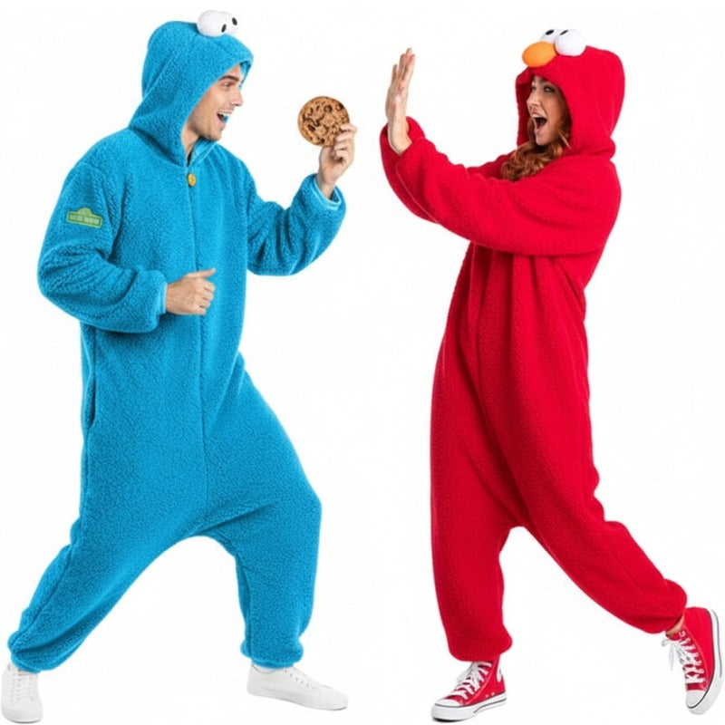 Costume da Triki e Elmo di Sesame Street adulto unisex