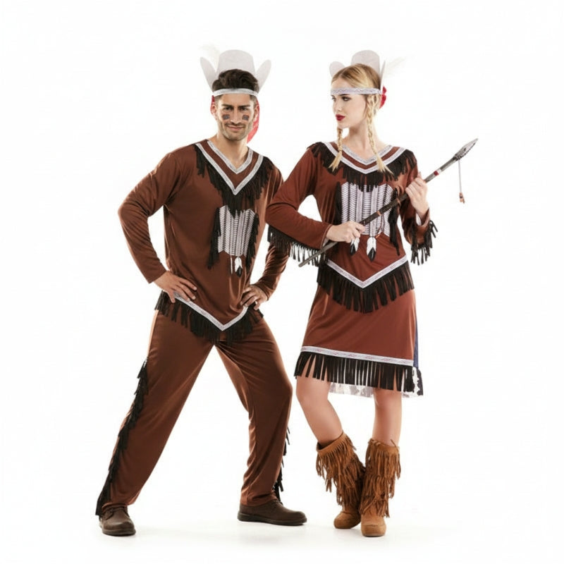 Set Costume Indiano e Cowboy