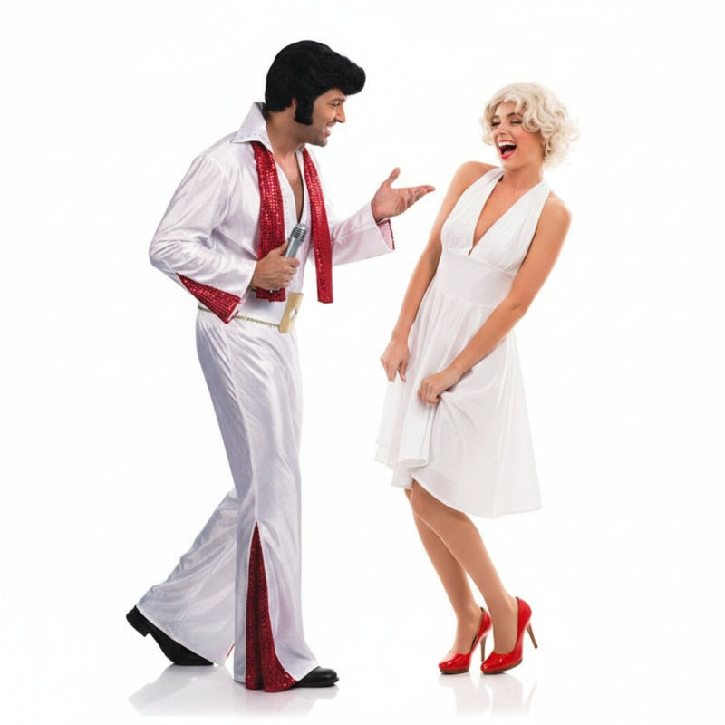 Costumi di coppia Rocker Elvis e Marilyn Monroe