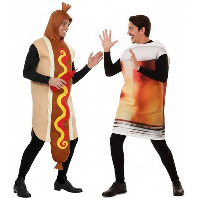 Costumi di coppia Hot Dog e Pinta di Birra
