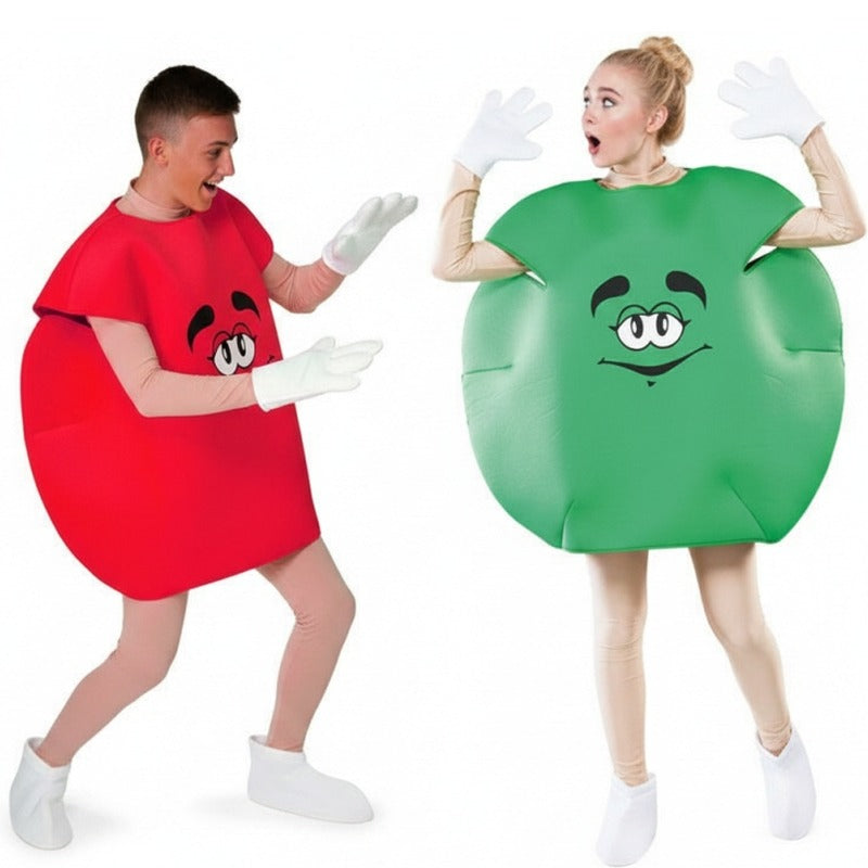 Costumi di coppia Candy verde e rosso