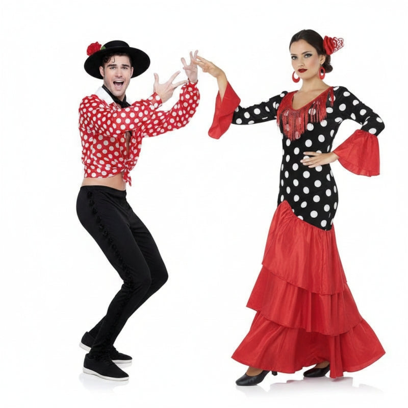 Costumi di coppia Cordobese Rosso e Sevillana