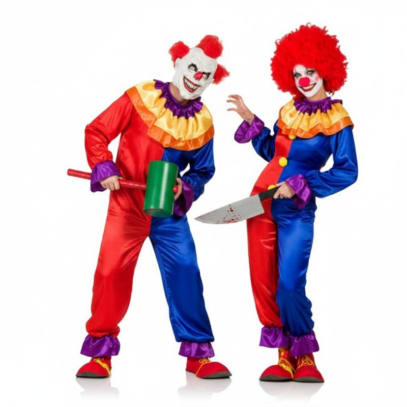 Costumi di coppia clown diabolici