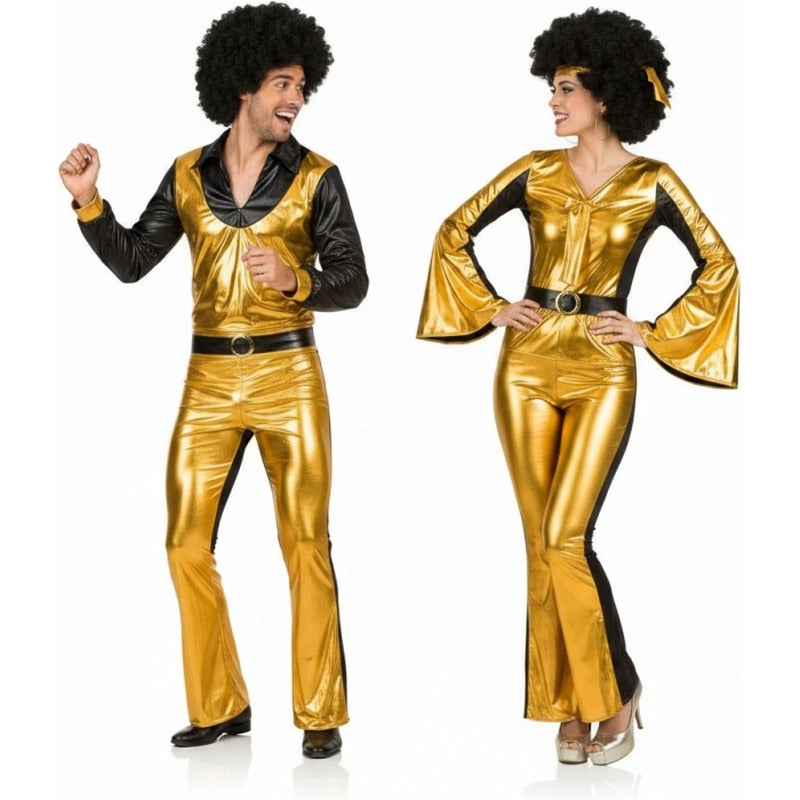 Costumi di coppia Ballerini disco dorati