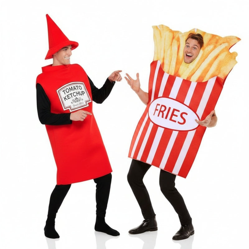 Costumi di coppia Ketchup e Patate Fritte