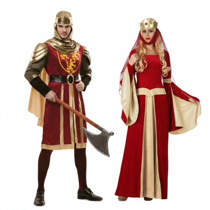 Costumi di coppia Medievali granati