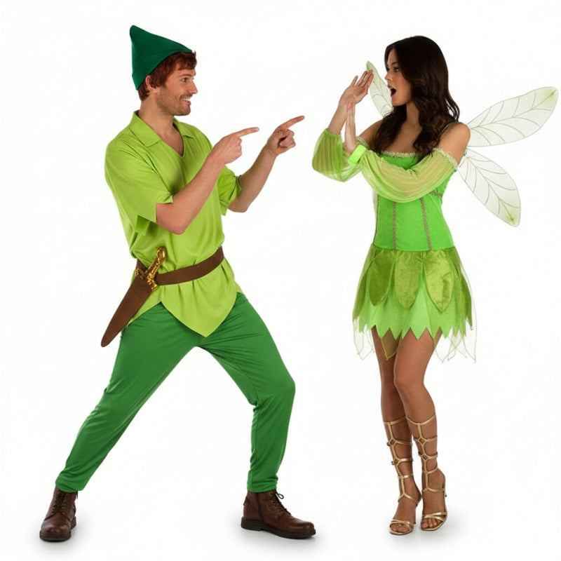 Costumi di coppia Peter Pan e Fata verde