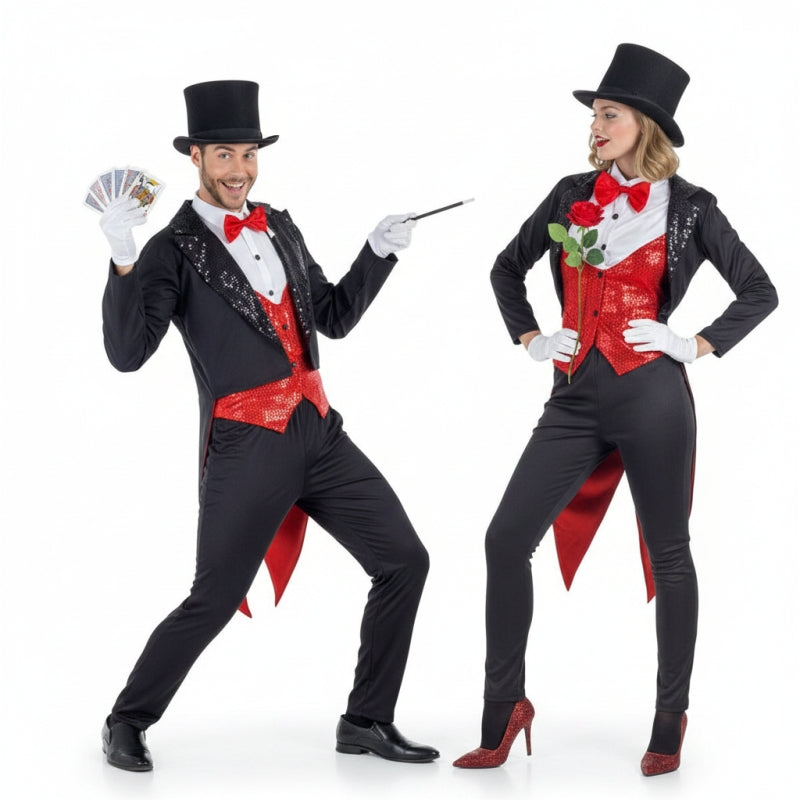 Costumi di coppia mago illusionista