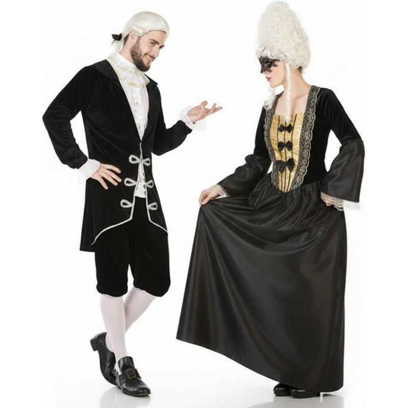 Costumi di coppia Cortigiani Epoca neri