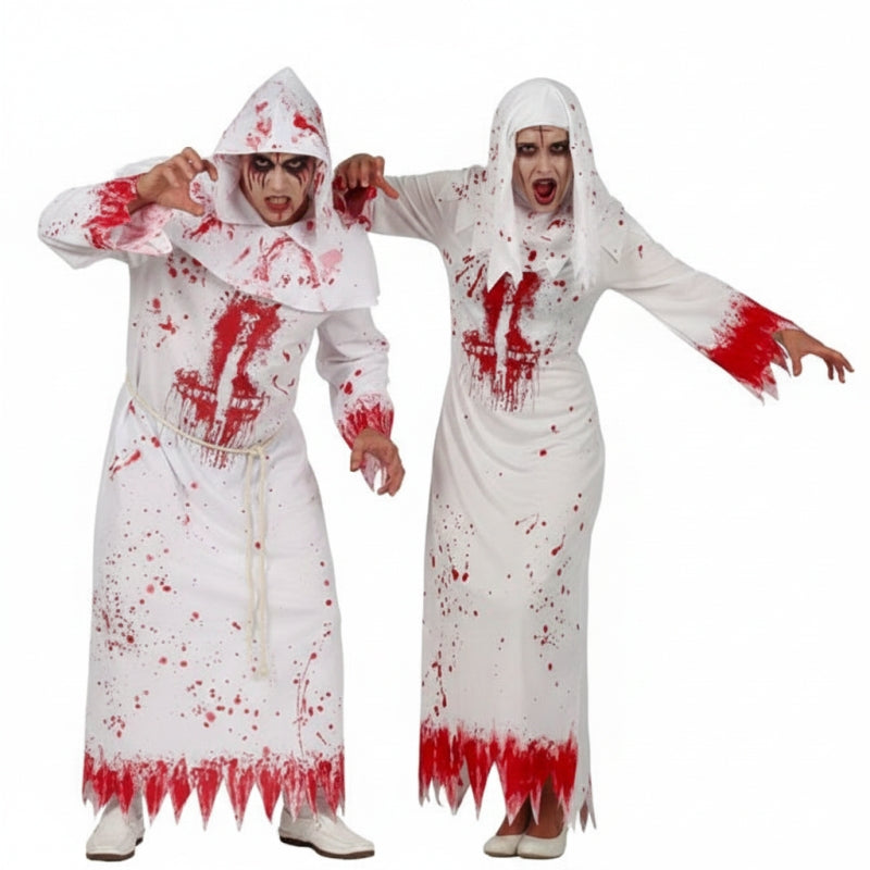 Costumi di coppia Monaco e Suora Satanici