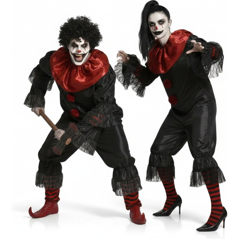 Costumi di coppia Clown Neri Assassini