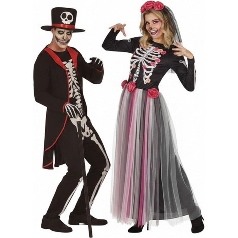 Costumi di coppia Sposi Catrines Messicani