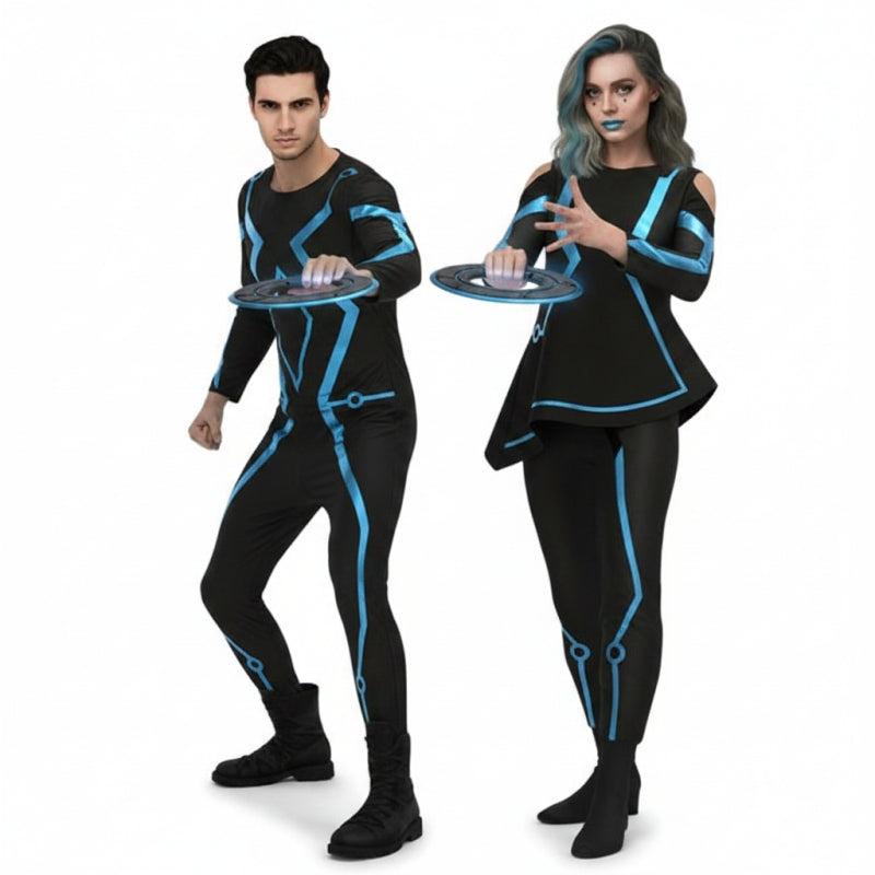 Costumi di coppia Tron e Quorra da Tron Legacy