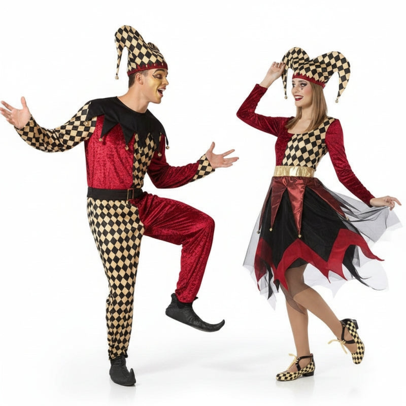 Costumi di coppia Arlecchini medievali